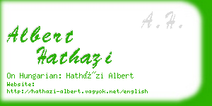 albert hathazi business card